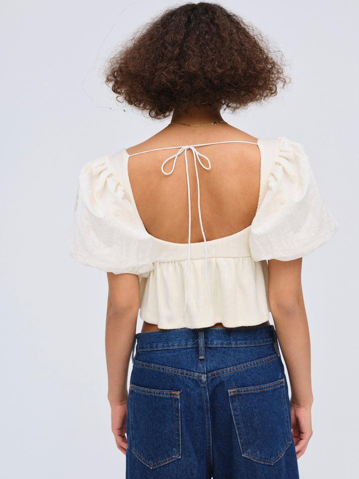 Valencia Top — Ivory Product Image