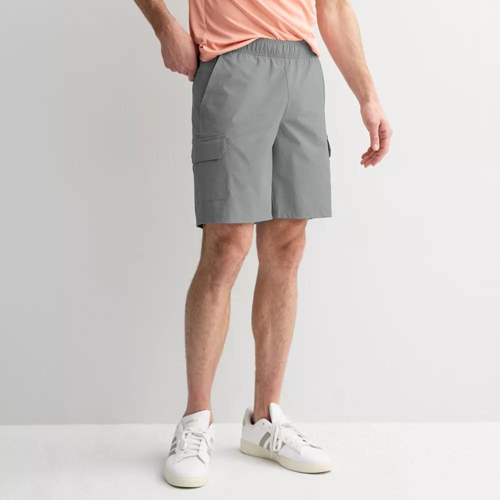 Men's Tek Gear® Lightweight 9 in. Woven Cargo Shorts, Size: Medium, Smokey Grey Product Image