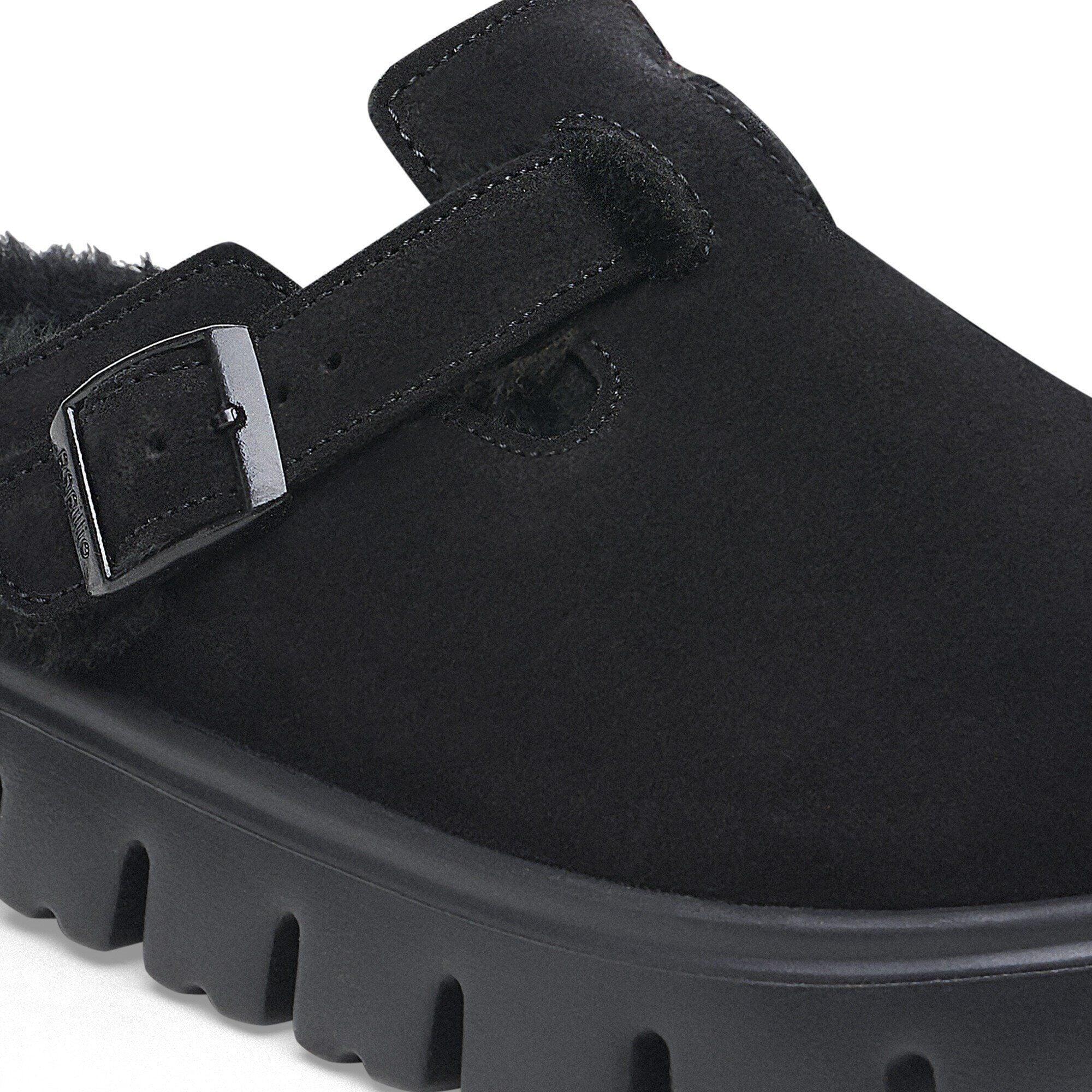 Boston Chunky Shearling Suede Leather-Shearling Black Product Image