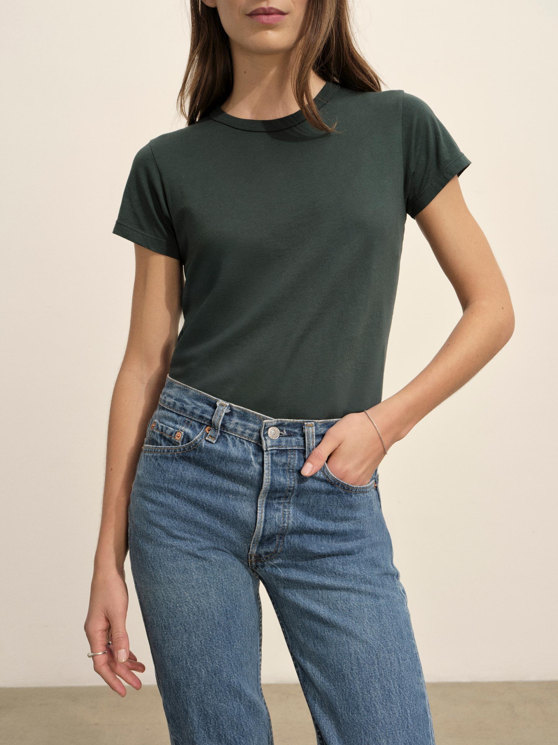 Seagrass Pima Slim Crew Product Image