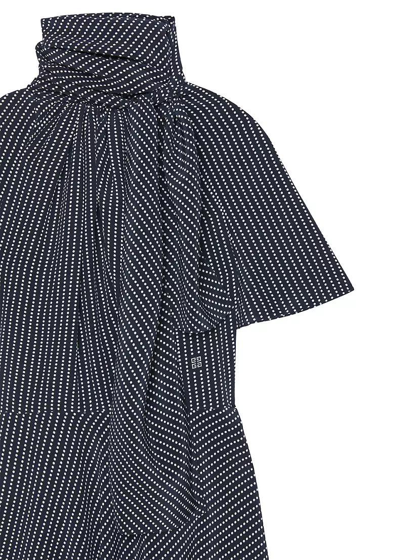 Polka Dots Dress in Silk with Lavalliere Product Image