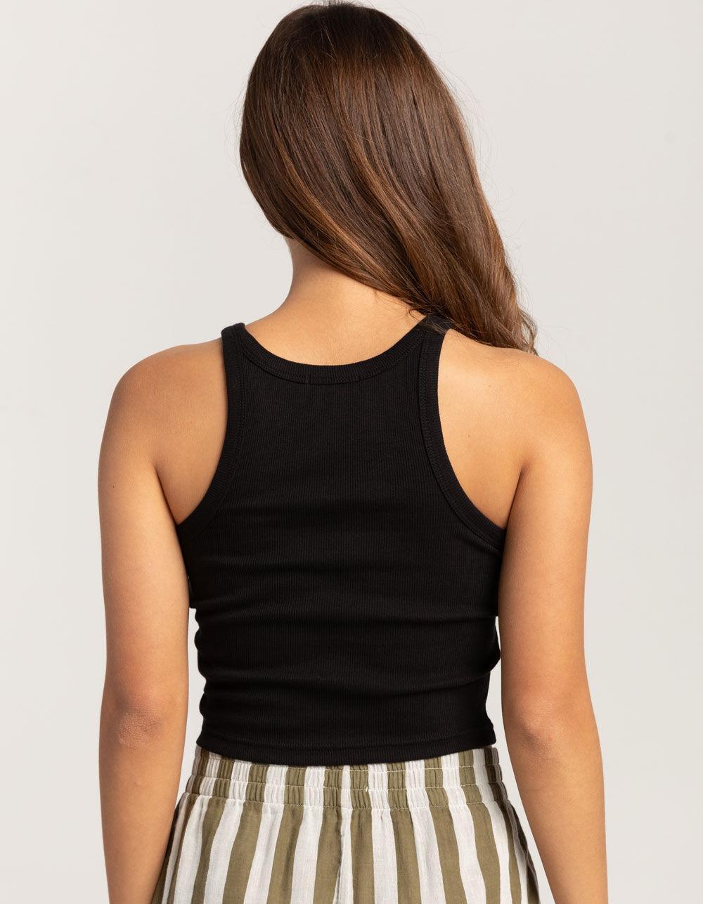 BRIXTON Organic Rib High Neck Womens Tank Top - BLACK Product Image
