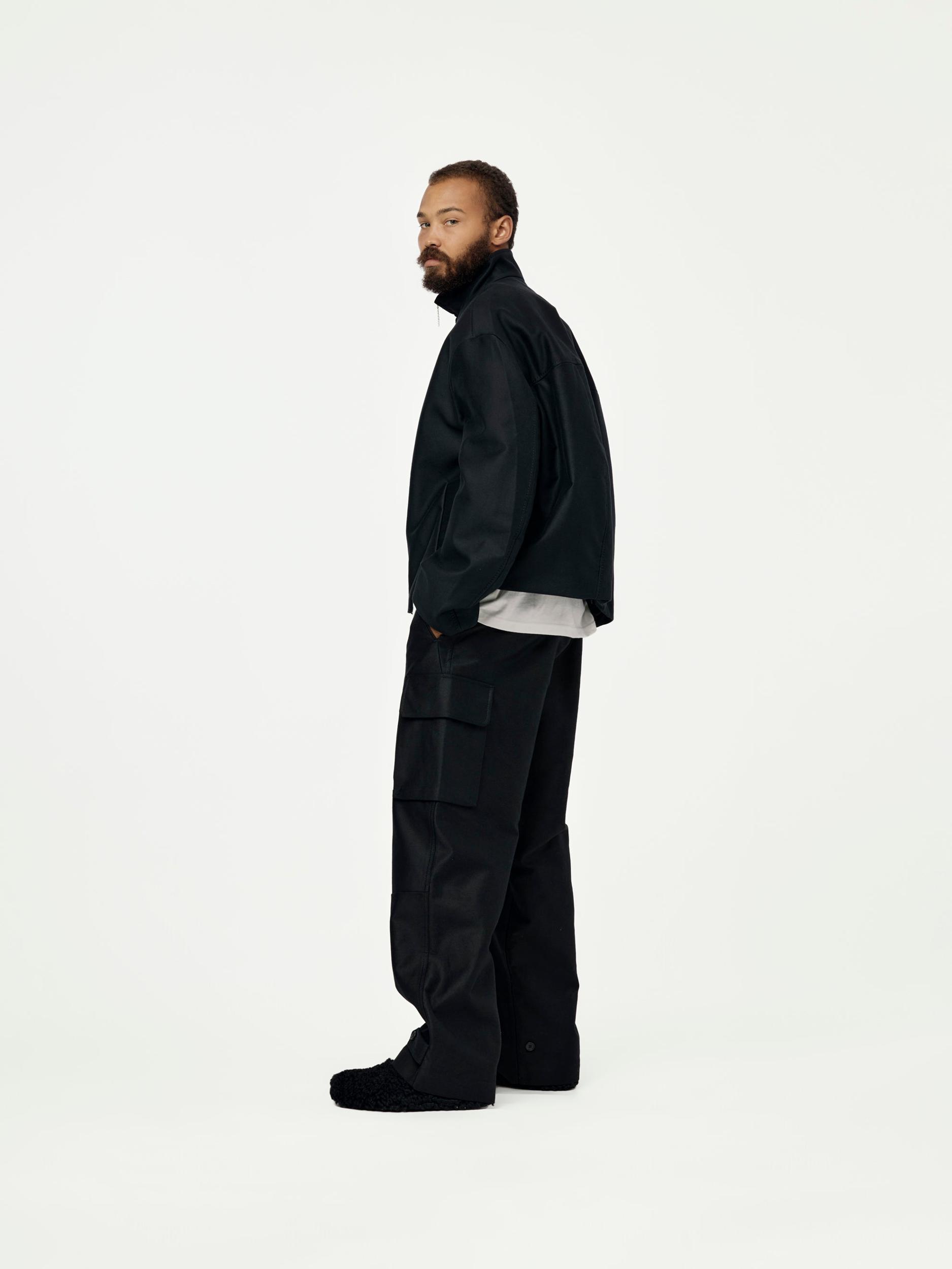 Organic Cotton Moleskin Cargo Pants (Black) Product Image