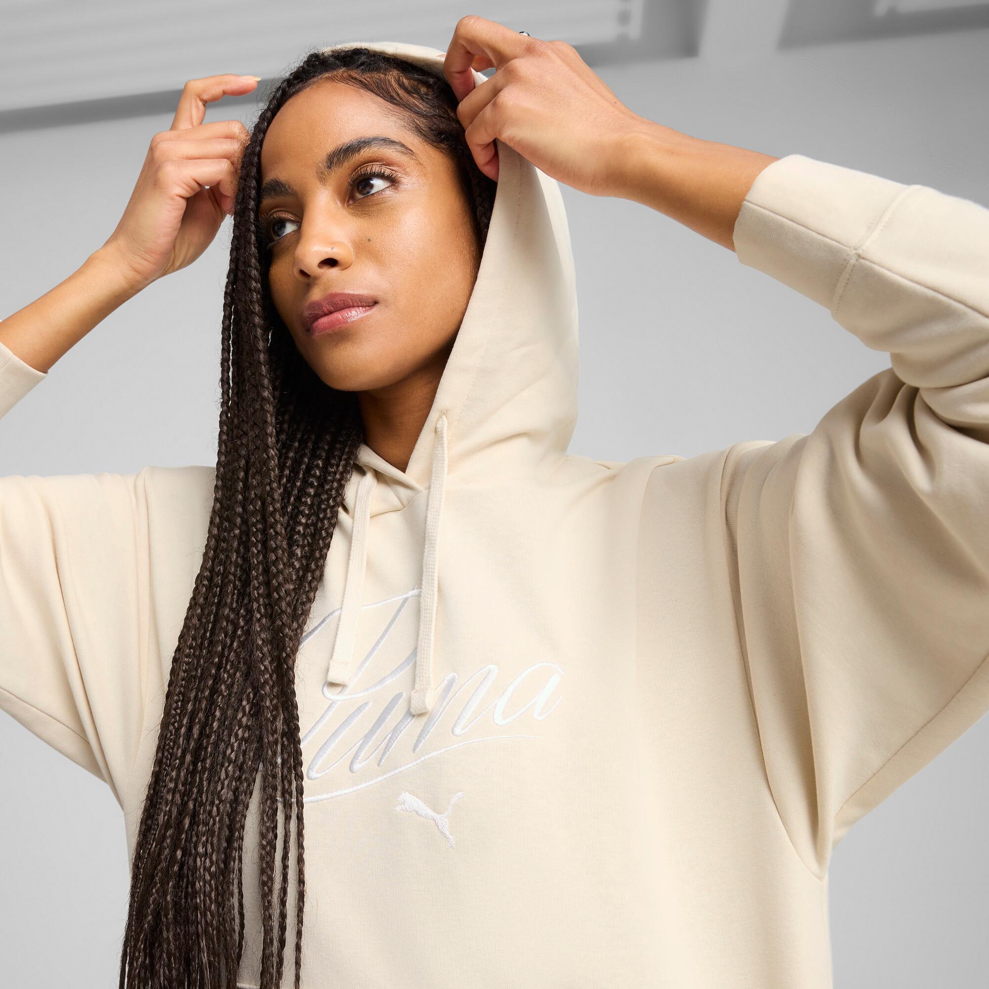 PUMA Essentials Script Womens Comfort Hoodie Product Image