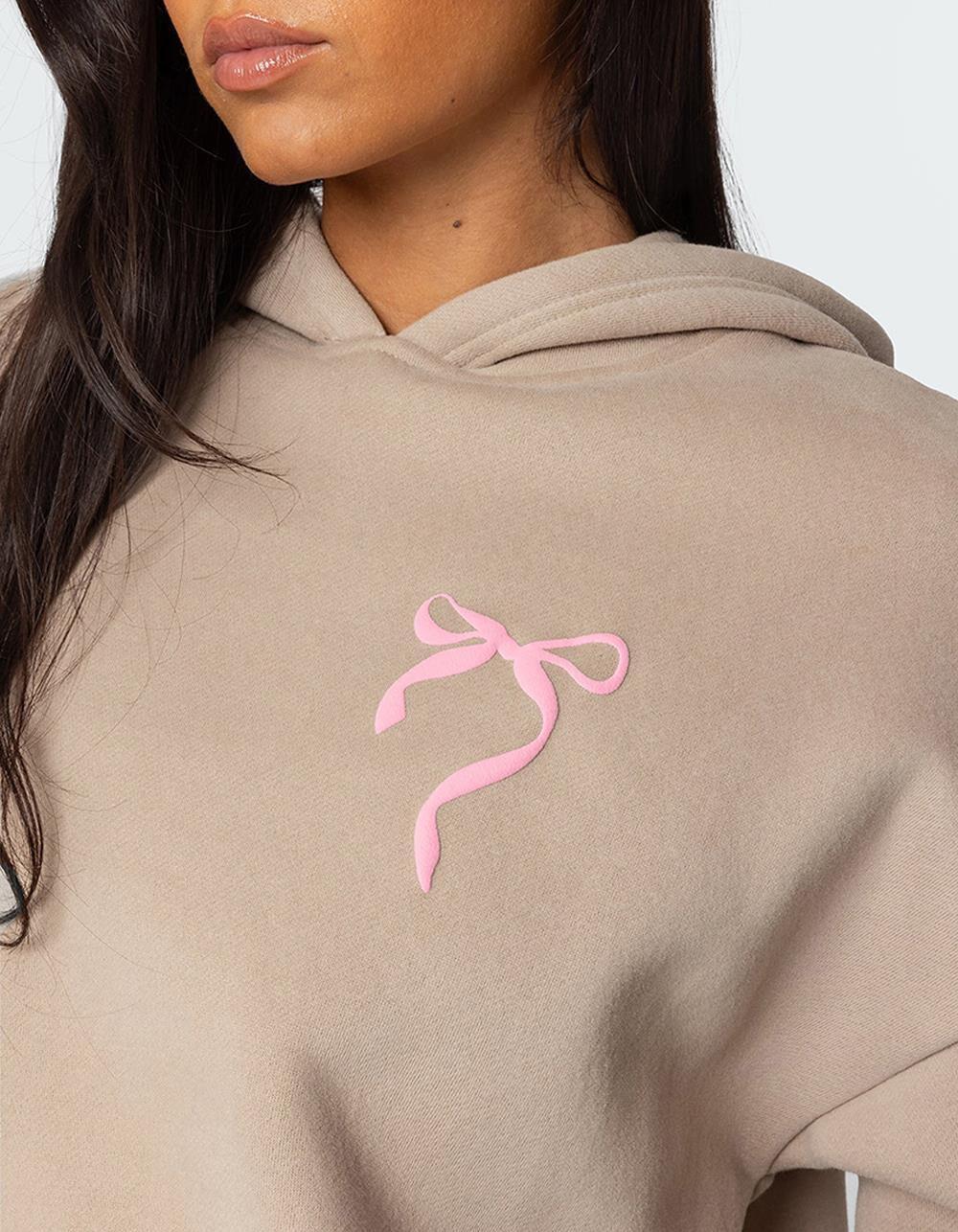 EDIKTED Sasha Bow Detail Hoodie Product Image