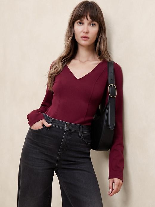 Soft Touch Scuba Fitted Top Product Image