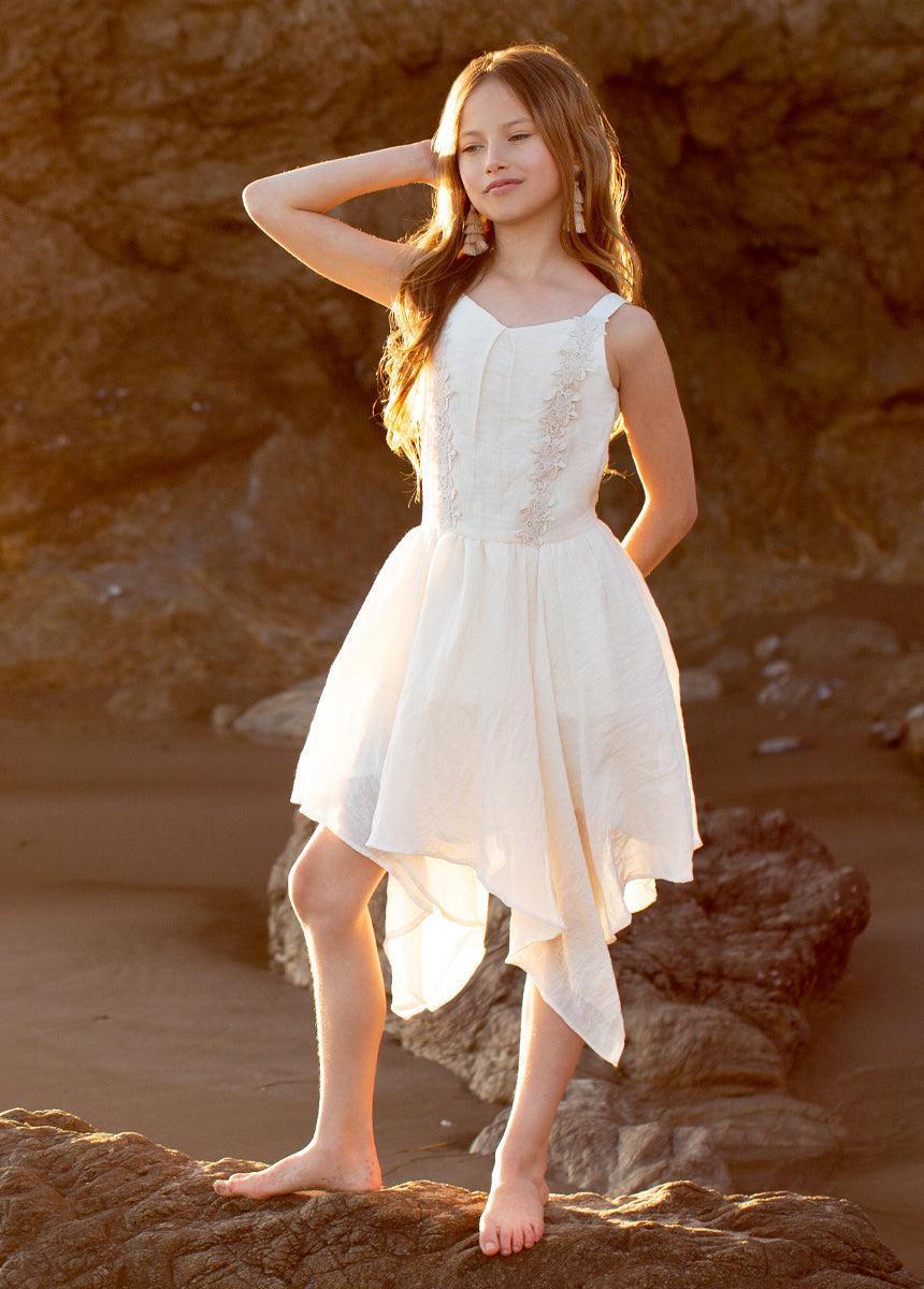 Effie Dress in Cream Girls Product Image