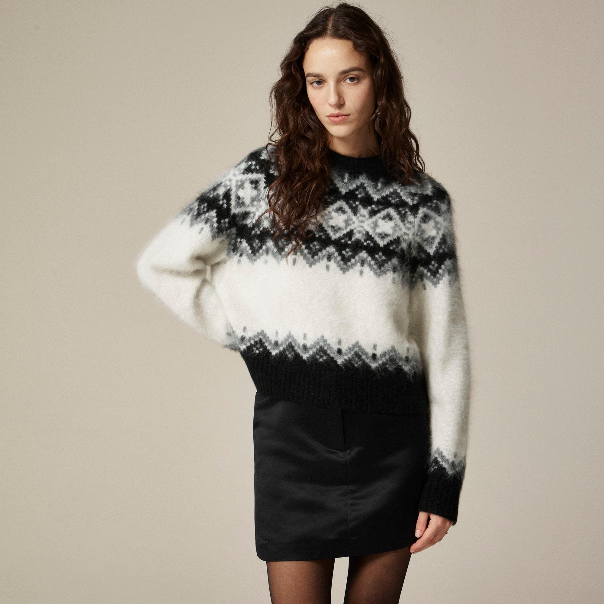 Brushed cashmere Fair Isle sweater Product Image