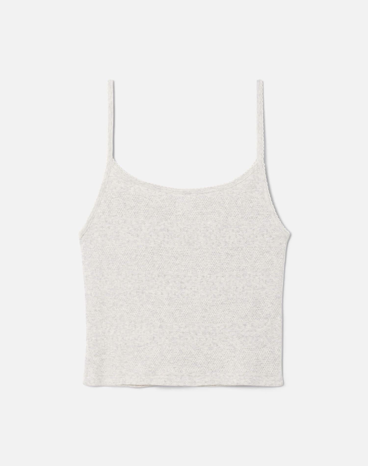 Hanes Pointelle Jolie Tank - Heather Grey Product Image