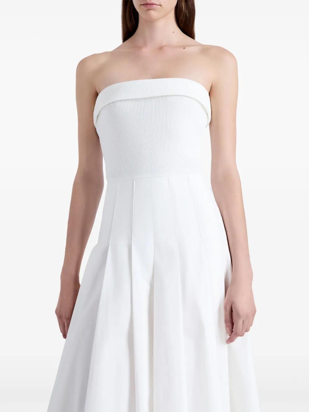 strapless cotton midi dress Product Image