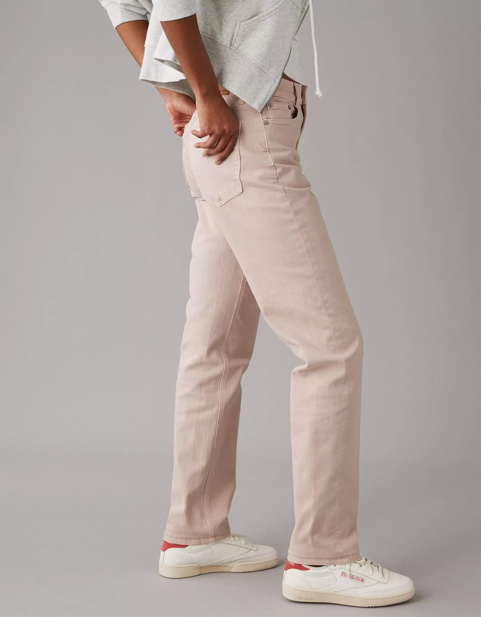 AE Stretch Super High-Waisted Straight Jean Product Image