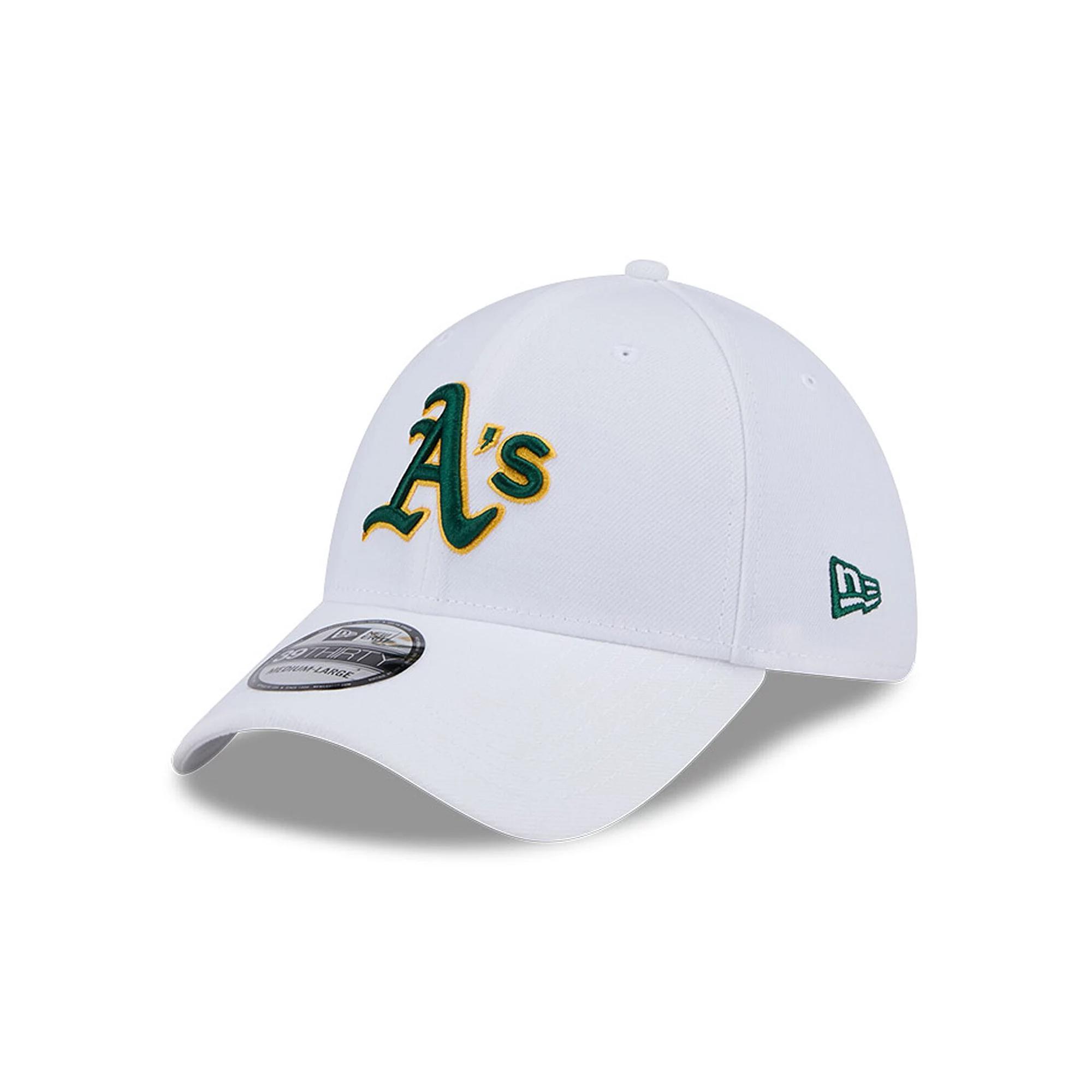 Men's New Era White Oakland Athletics Evergreen 39THIRTY Flex Hat, Size: Large/XL Product Image
