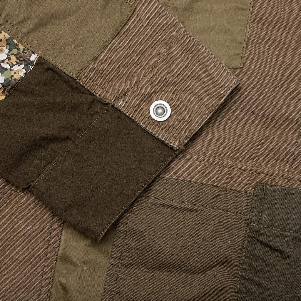 Patchwork Liner Jacket - Khaki Mix Male Product Image