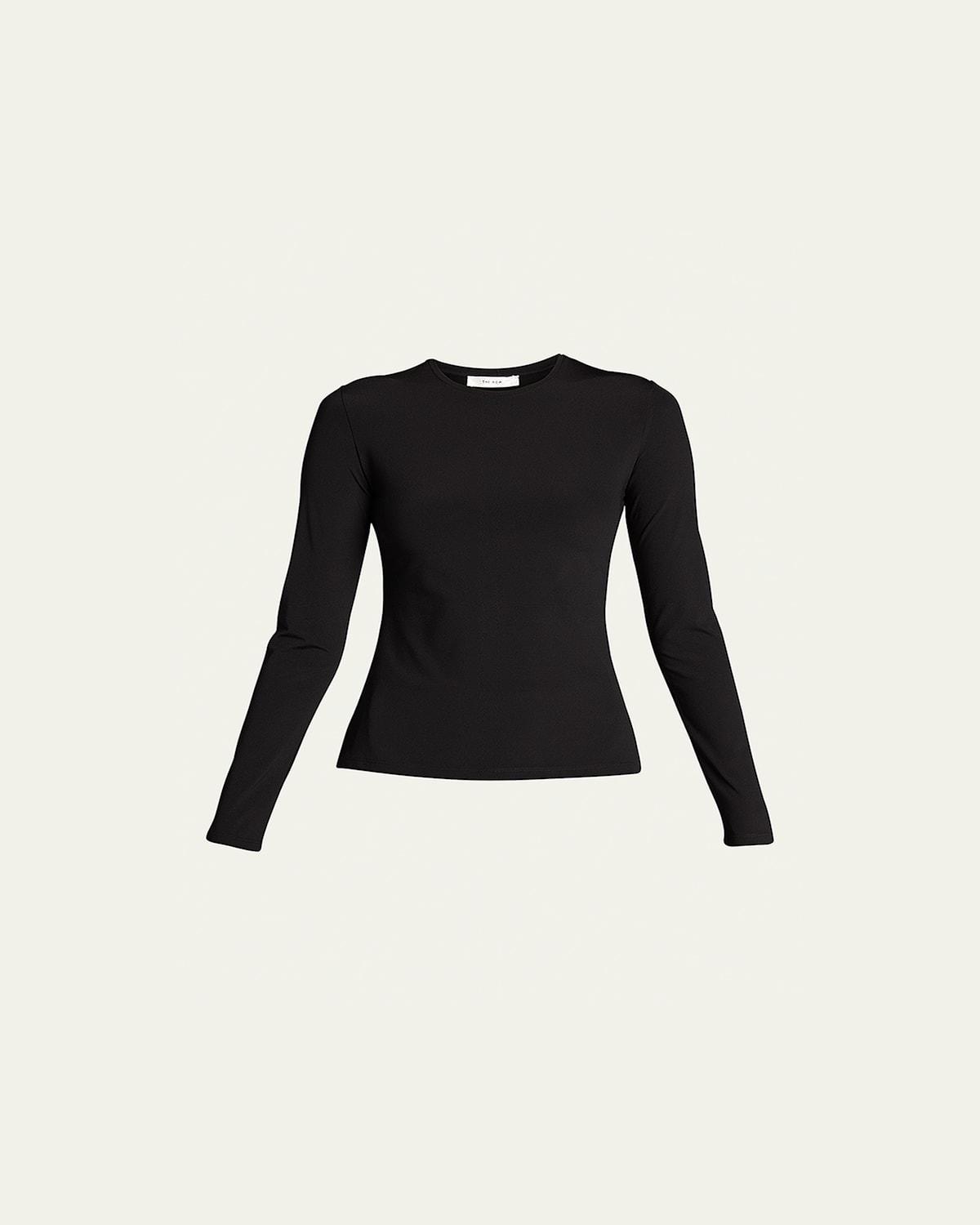 Inverness Long-Sleeve Crepe Top Product Image