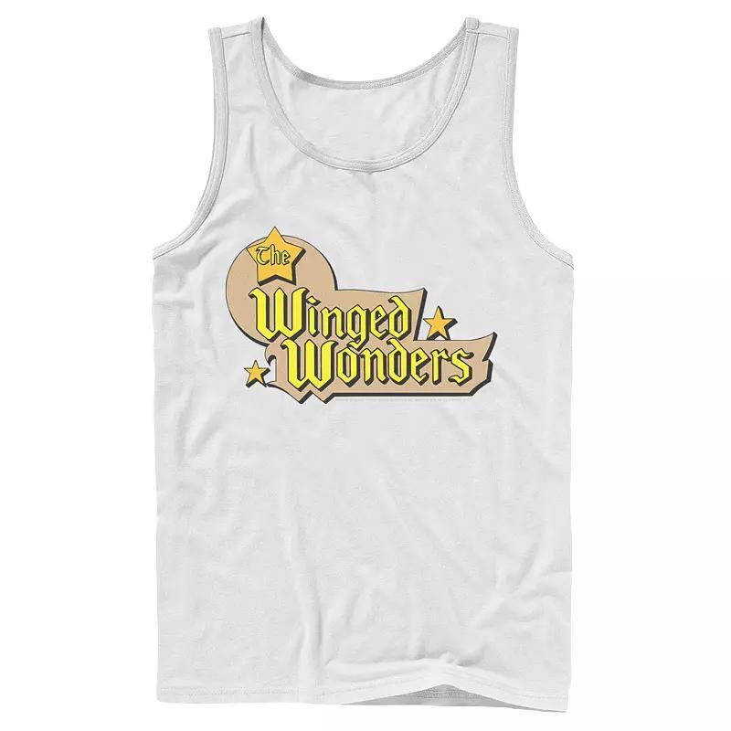Men's DC Comics The Winged Wonders Text Logo Tank Top, Size: Small, Blue Product Image