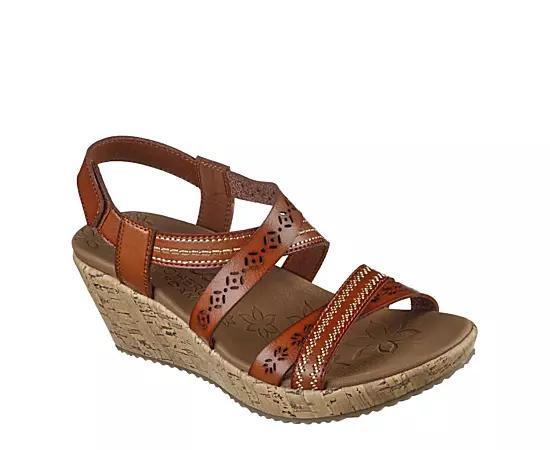 Skechers Cali® Beverlee Delicate Glow Women's Wedge Sandals, Size: 10, Luggage Product Image
