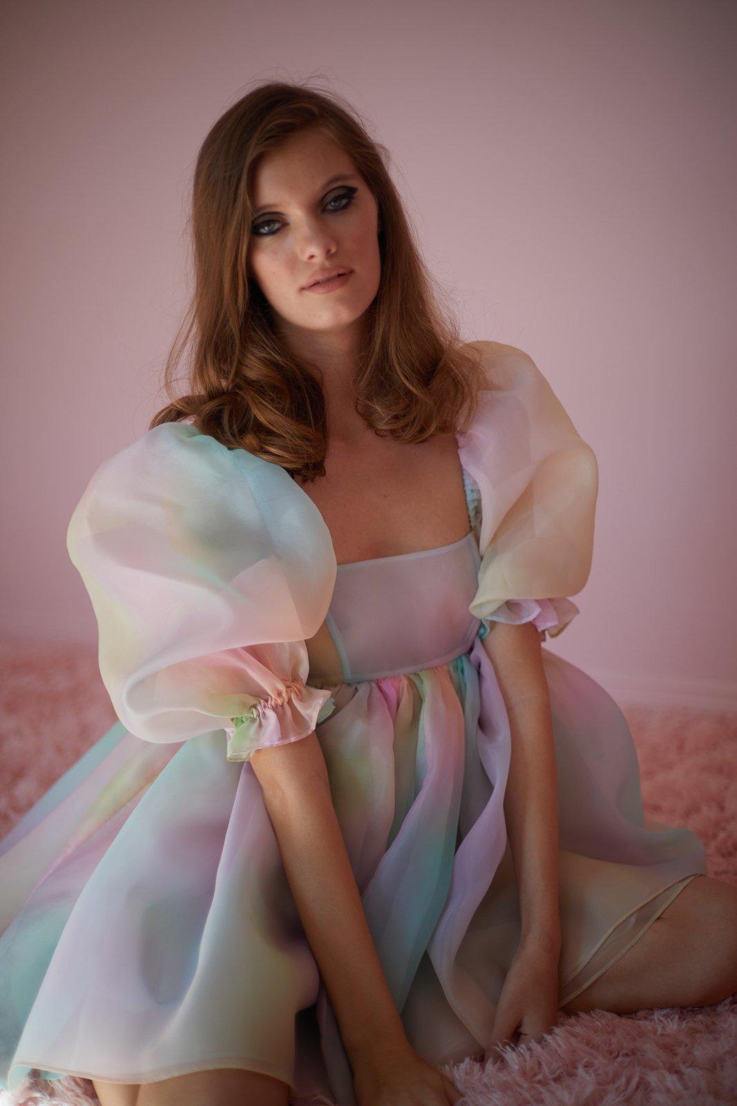 The Rainbow Puff Dress Product Image