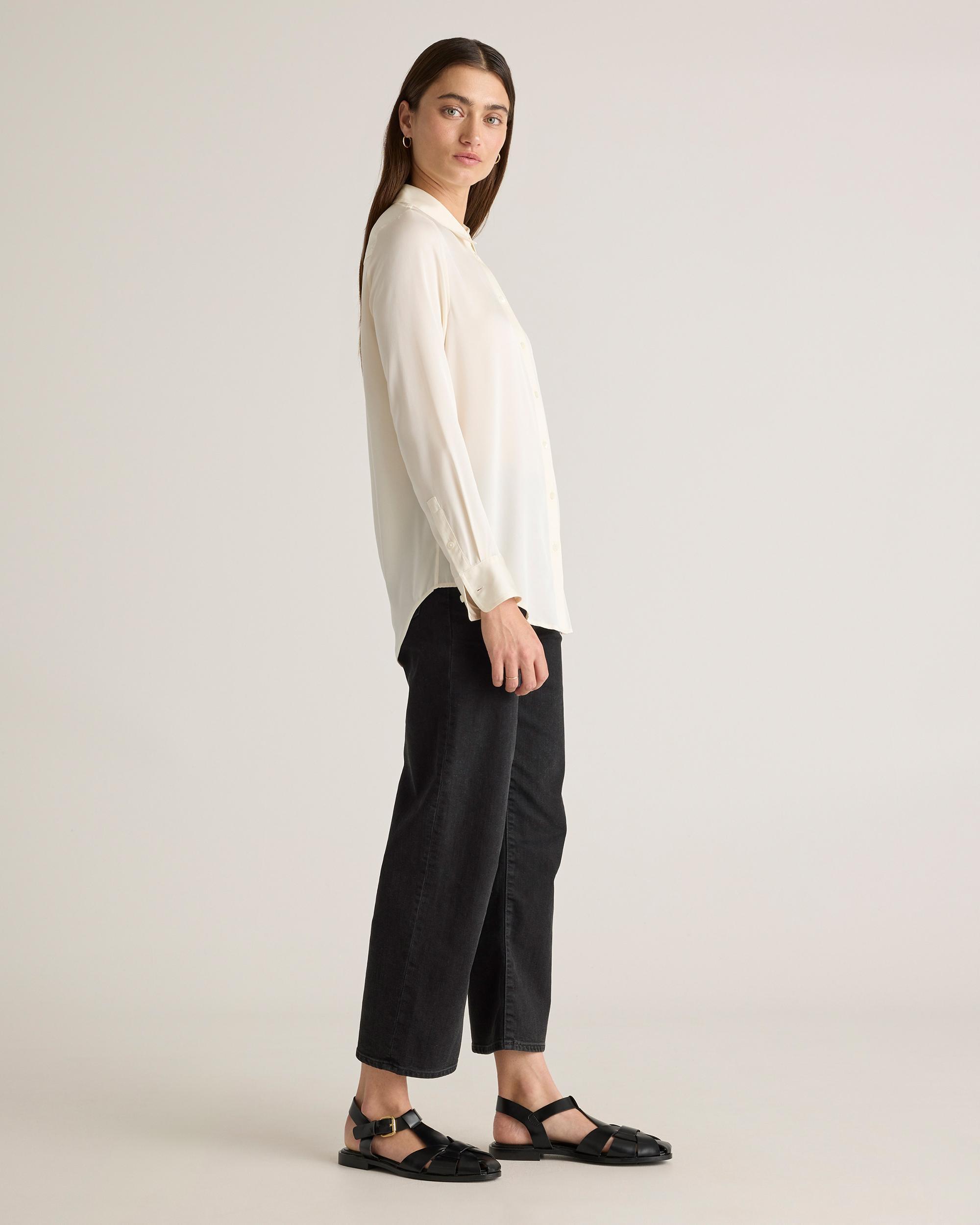 Quince | Women's 100% Washable Silk Stretch Blouse Size XL Product Image