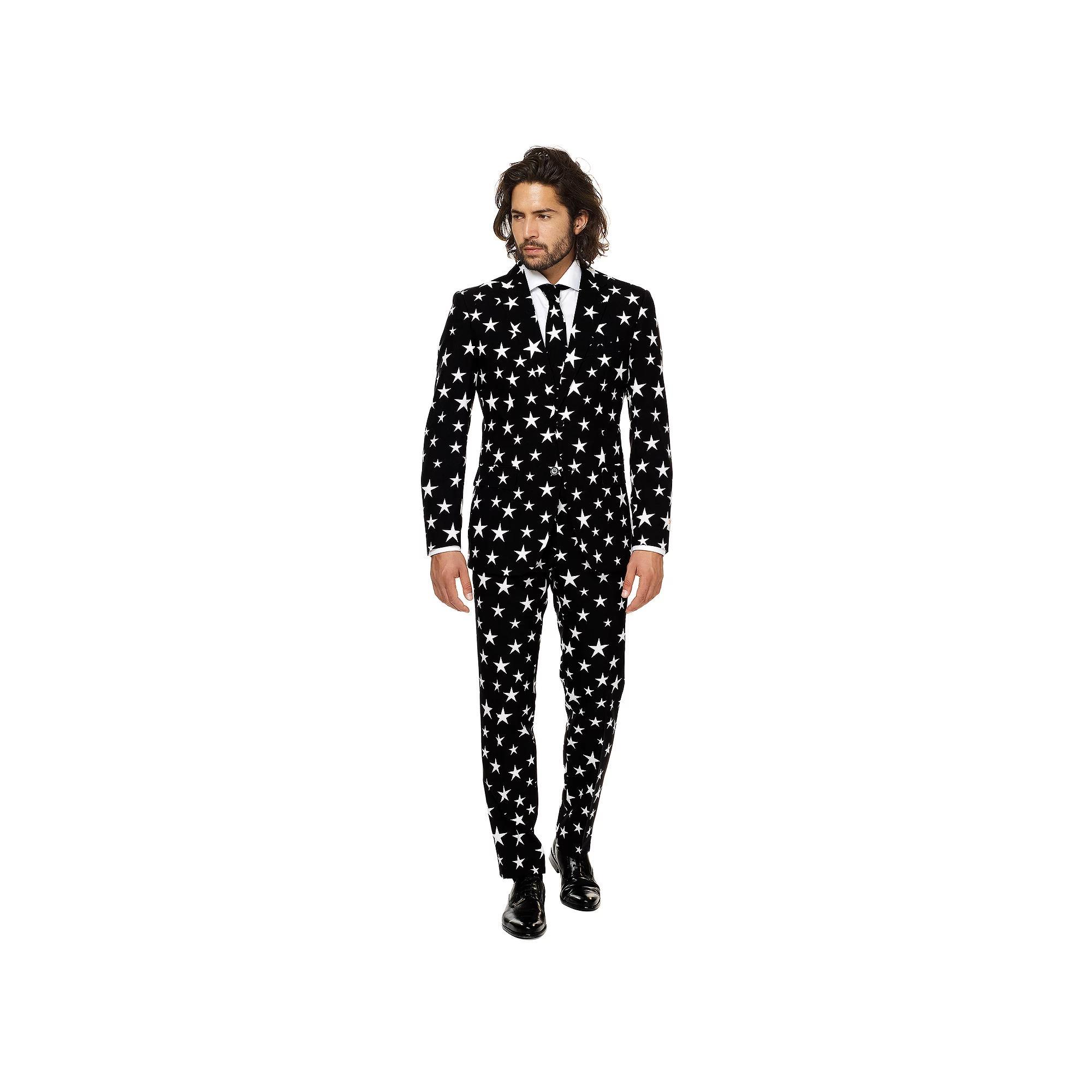 Men's OppoSuits Slim-Fit Novelty Pattern Suit & Tie Set, Size: 44 - Regular, Dot Print Product Image