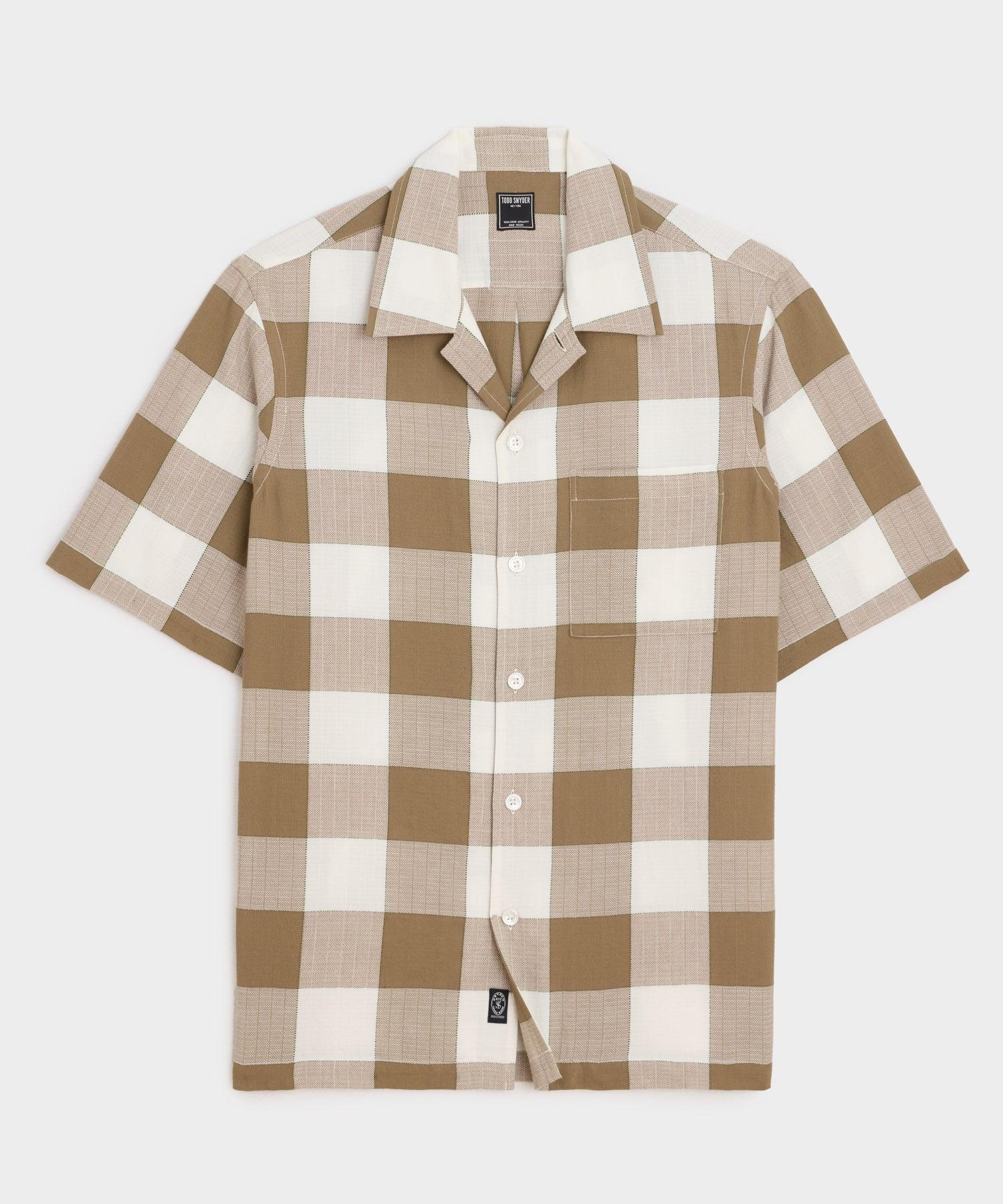 Cotton Check Camp Collar Shirt Product Image