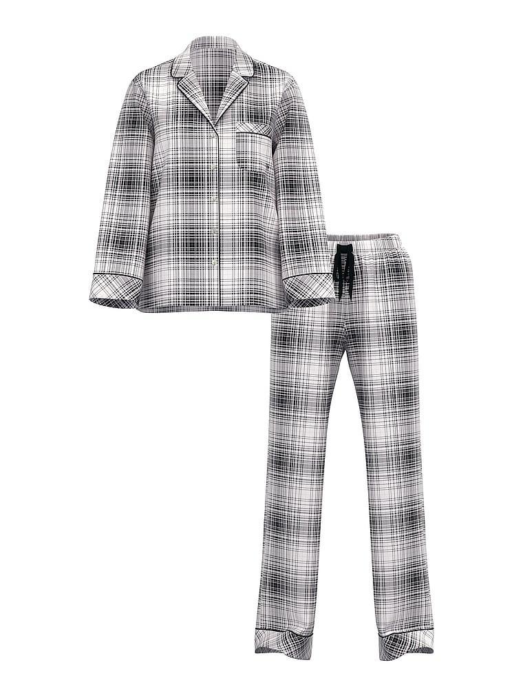 Flannel Popover Long Pajama Set Product Image