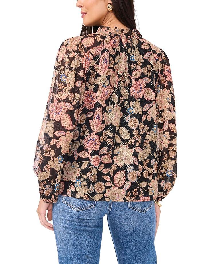 Collared Long Sleeve Blouse With Shirtale Product Image