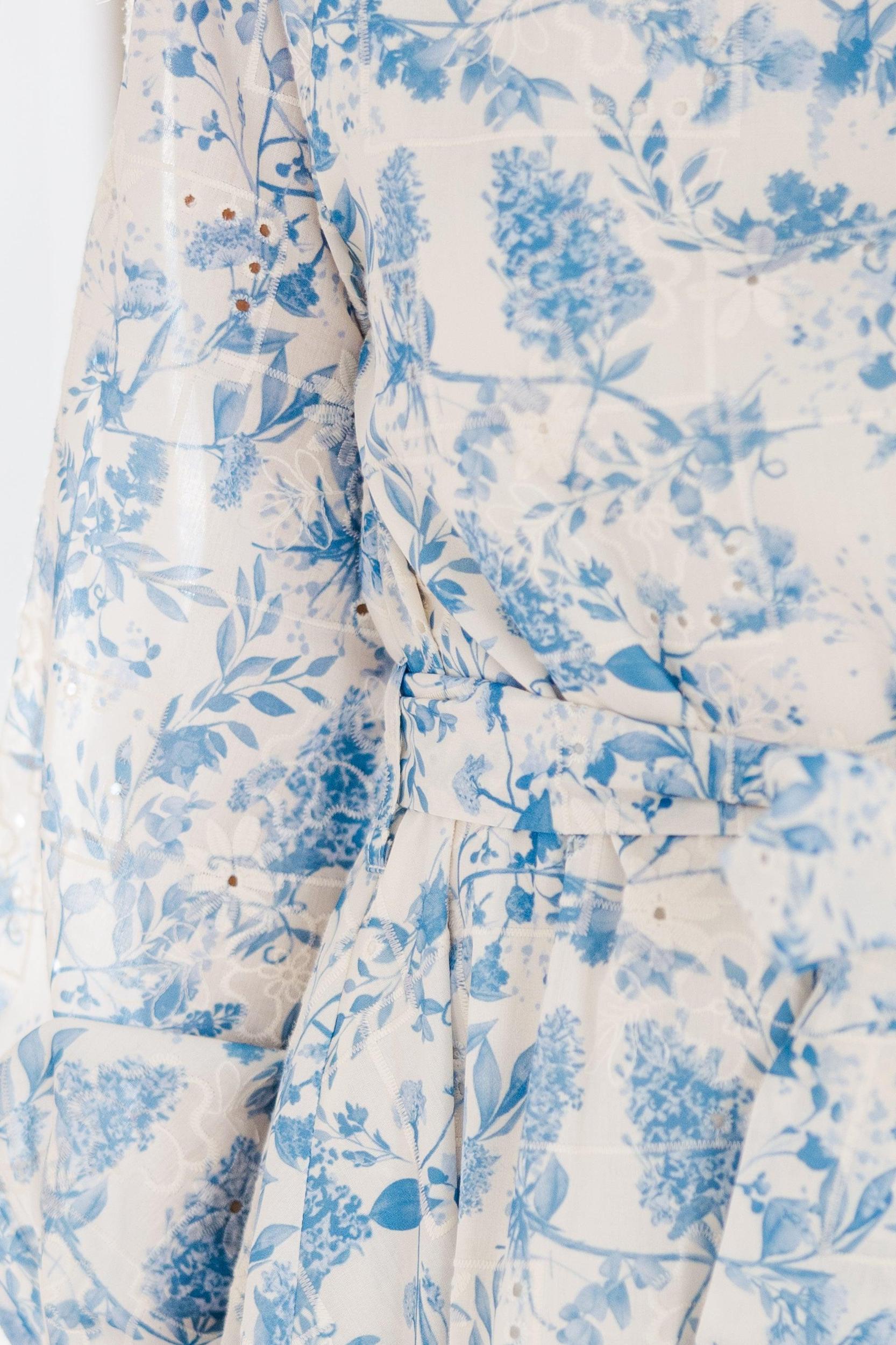 In Your Love Blue Toile Dress Female Product Image