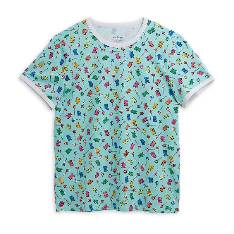 TomboyX Beary Sweet Short Sleeve Signature Soft Cotton-Blend Jersey Ringer Tee, Women's, Size: Large Product Image