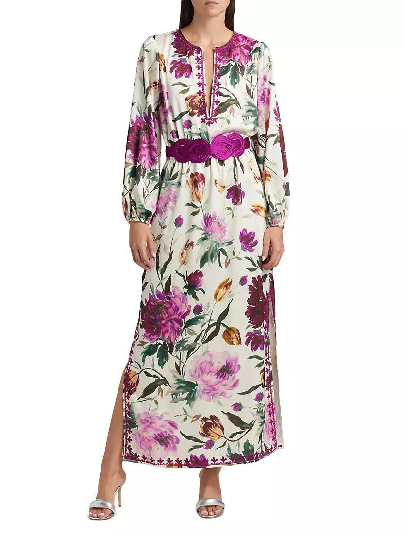 Emani Floral Belted Maxi Dress Product Image