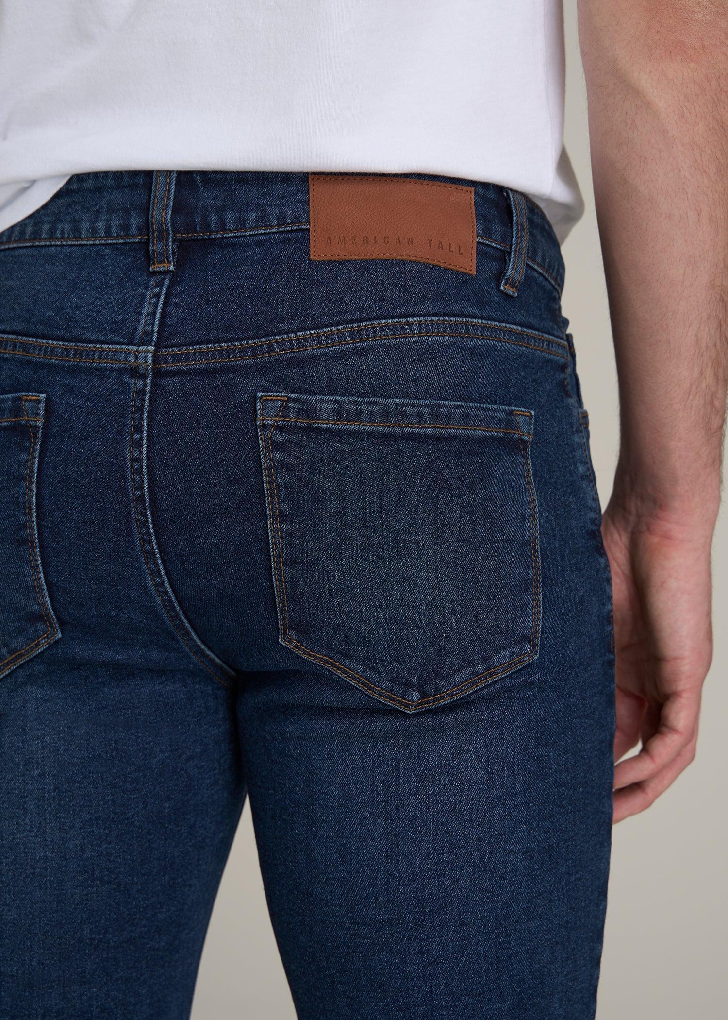 Dylan Slim Fit Jeans for Tall Men in Faded Dark Indigo Product Image