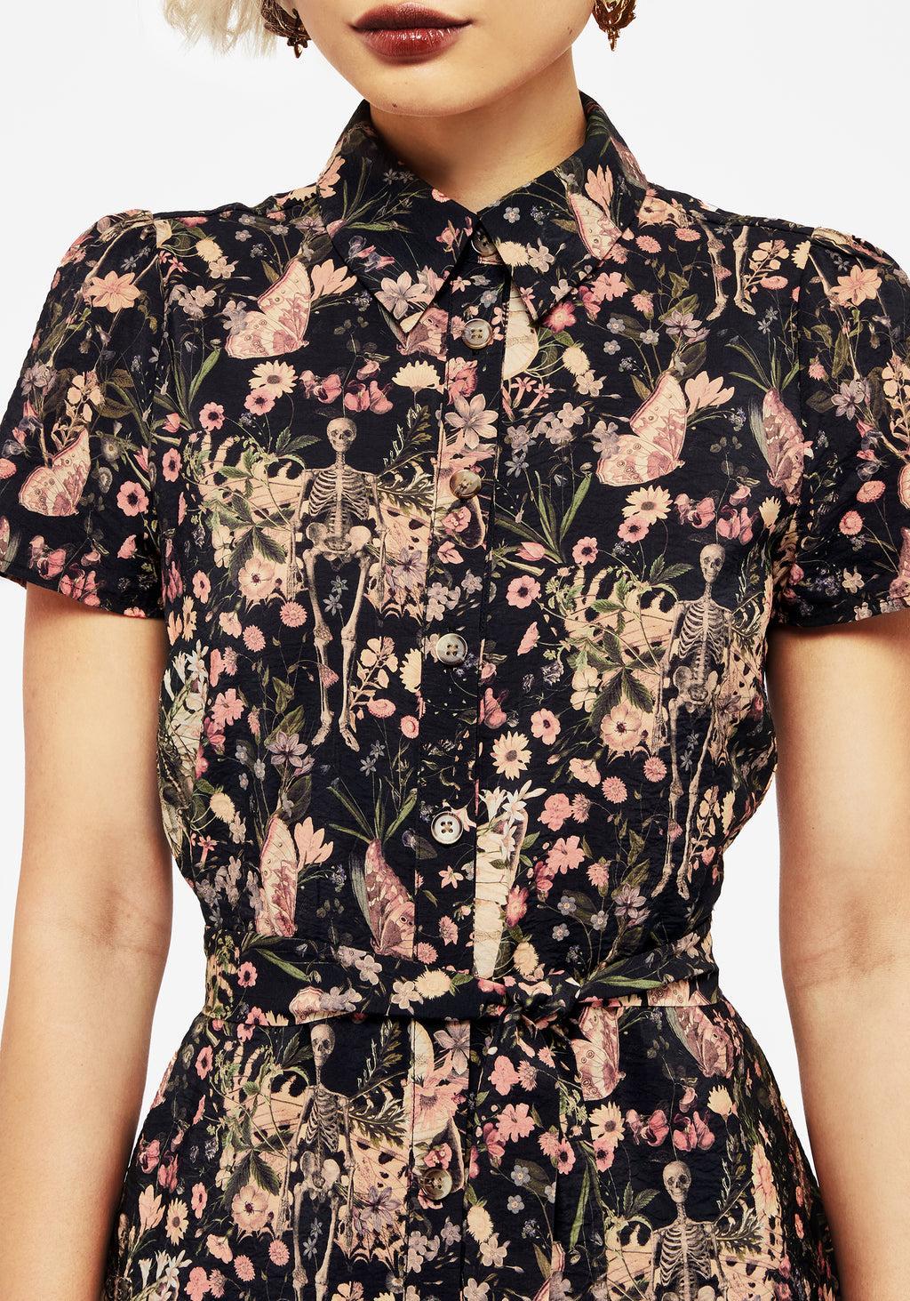 Pixie Floral Print Mini Shirt Dress Product Image