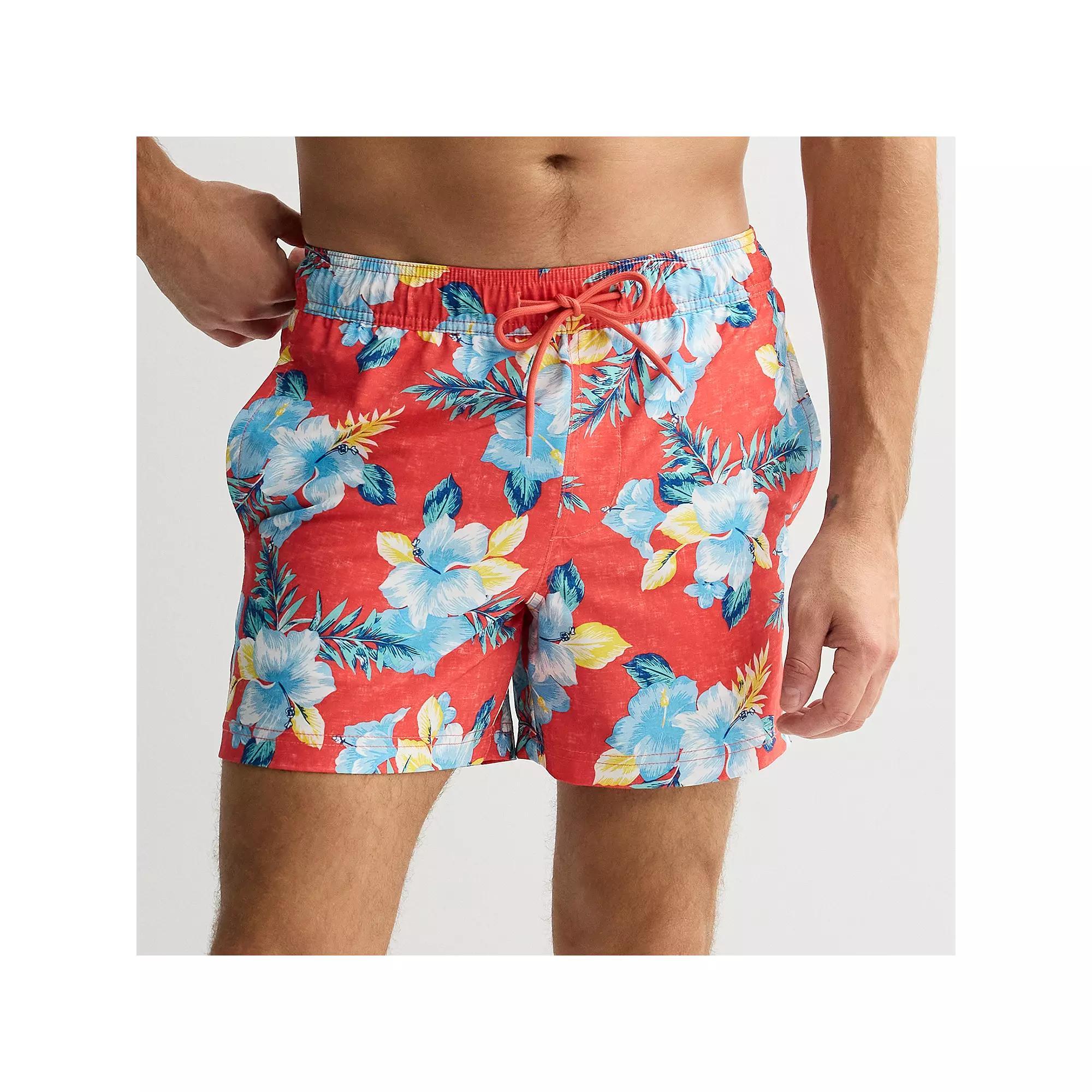 Men's Trinity Coast 5" Swim Trunks, Size: XL 5 INCH, Red Product Image