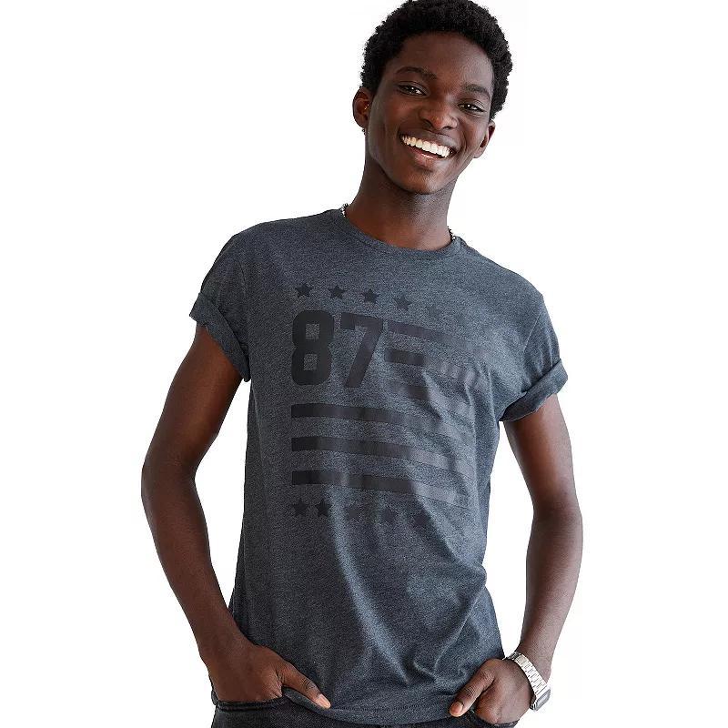 Men's Aeropostale Short Sleeve Graphic Tee, Size: XS, Grey Heather Grey Product Image