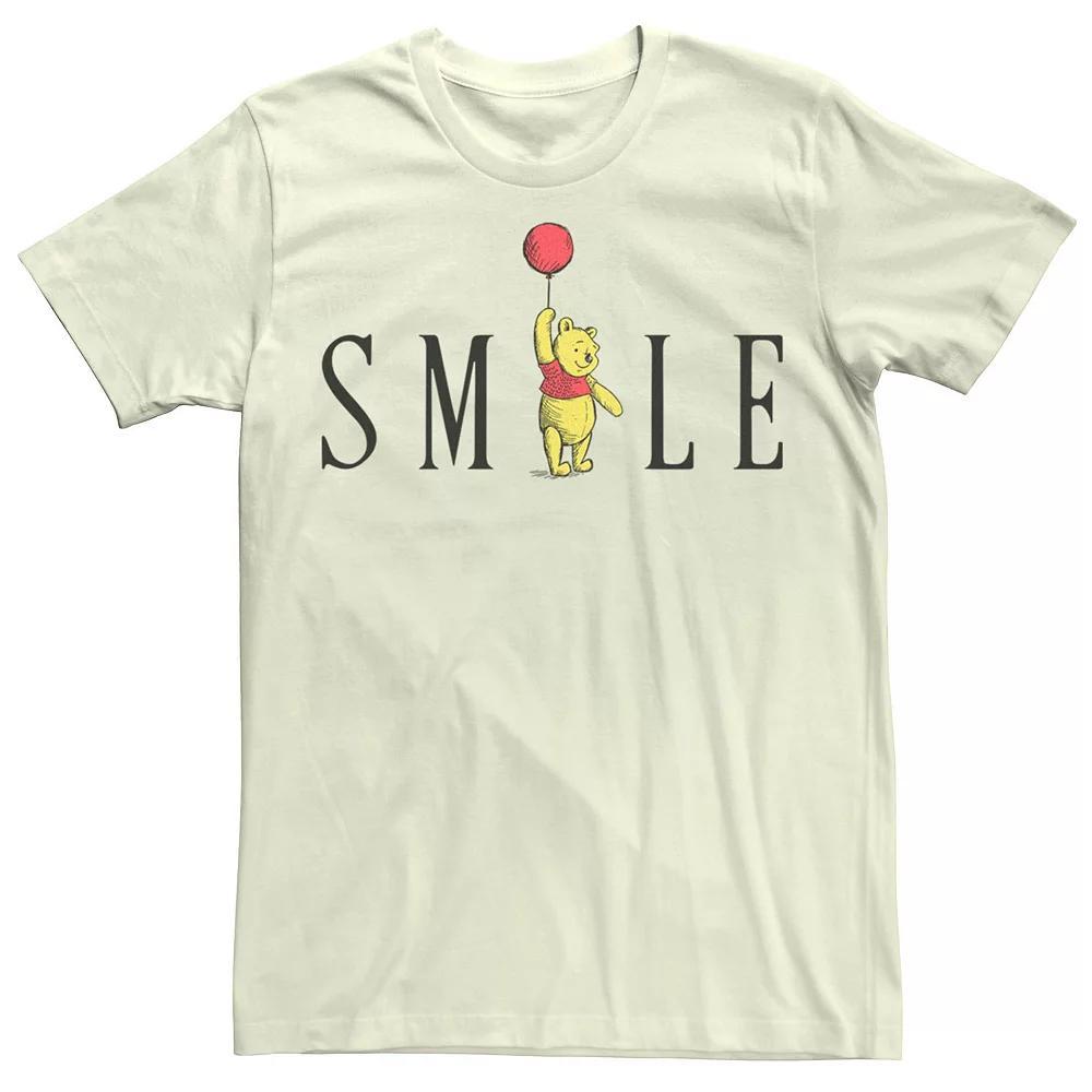 Disney's Winnie The Pooh Men's Smile Balloon Graphic Tee, Size: Small, Natural Product Image