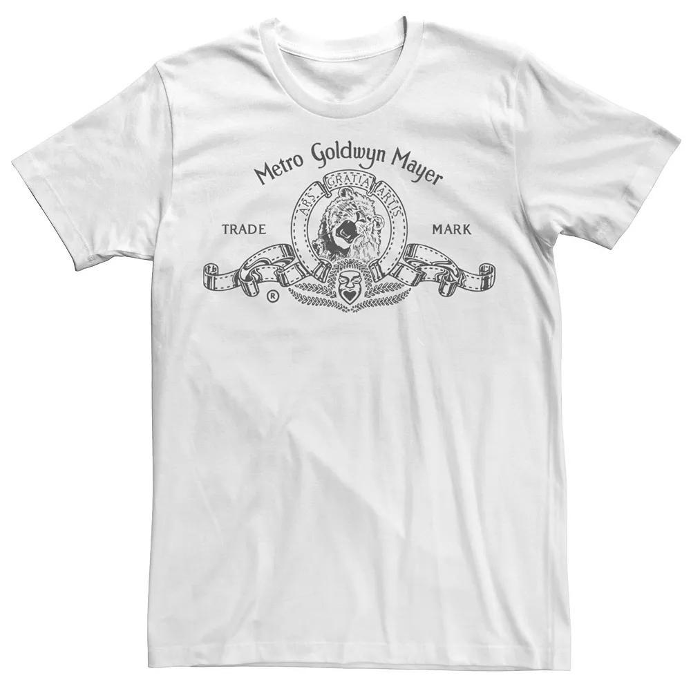 Men's MGM Logo Outlined MGM Logo Graphic Tee, Size: XL, White Product Image