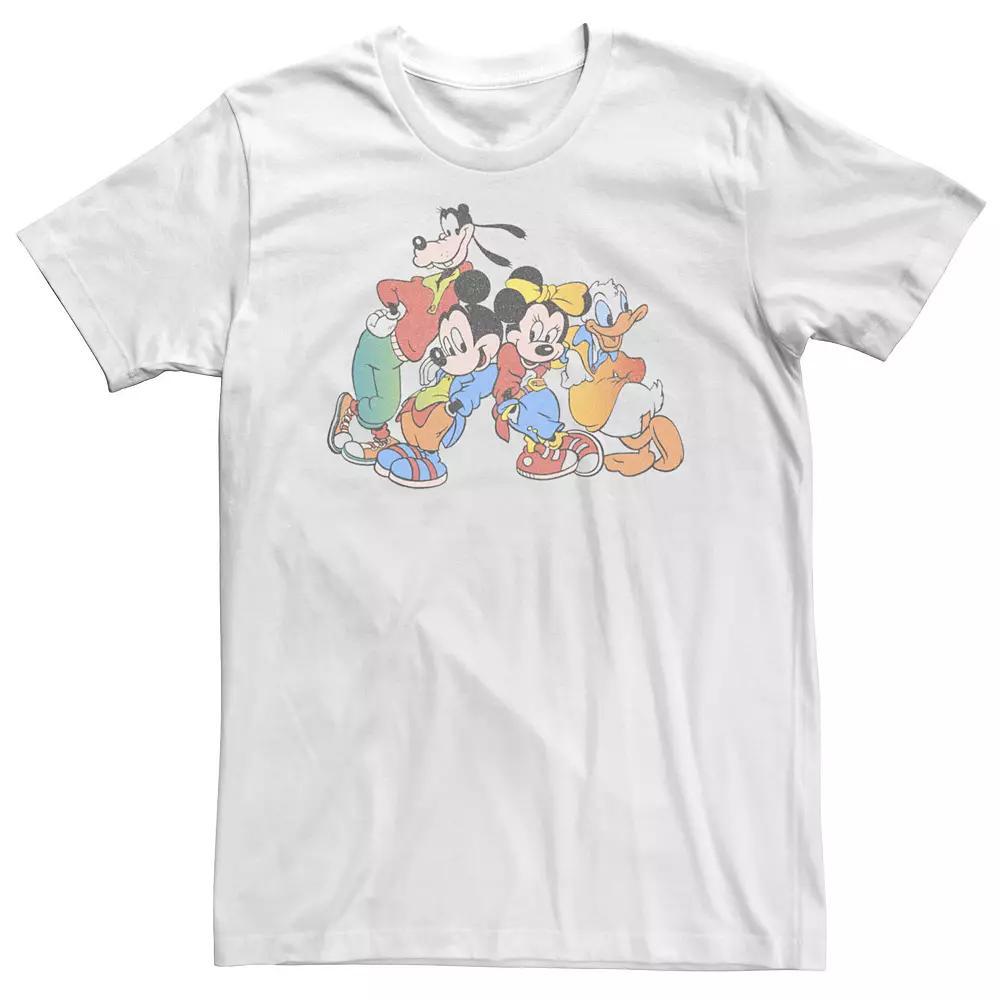 Big & Tall Disney Mickey Mouse & Friends '90s Style Portrait Tee, Men's, Size: 3XL, White Product Image