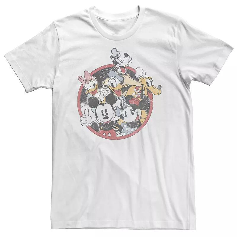 Big & Tall Disney Mickey & Friends Classic Group Shot Tee, Men's, Size: 5XL, White Product Image