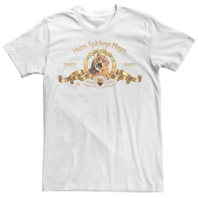 Men's MGM Golden Logo Graphic Tee, Size: XL, White Product Image