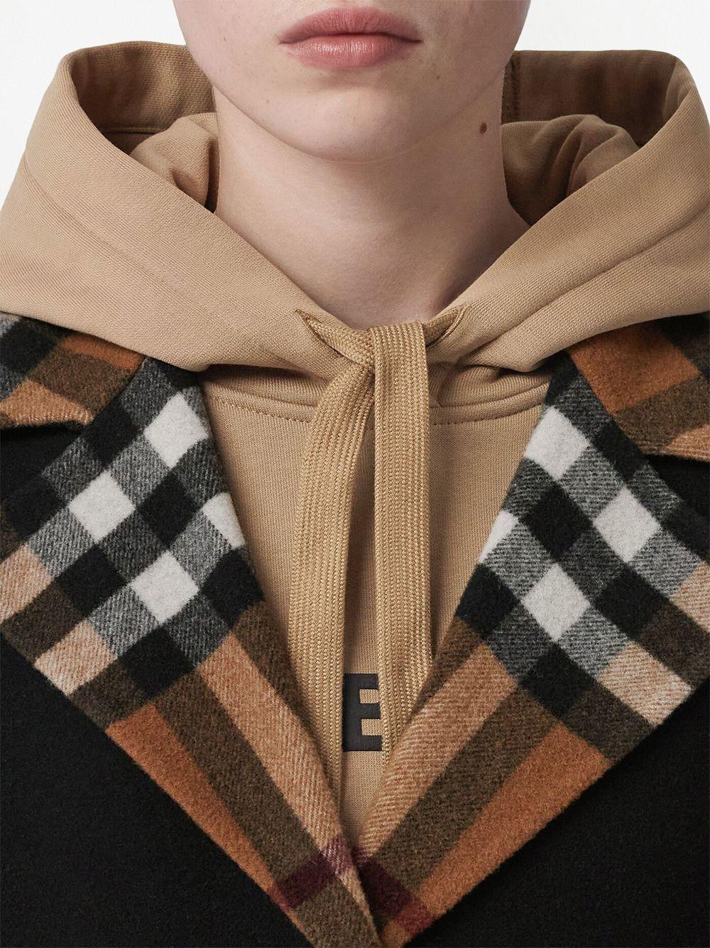 check-pattern reversible wool coat Product Image
