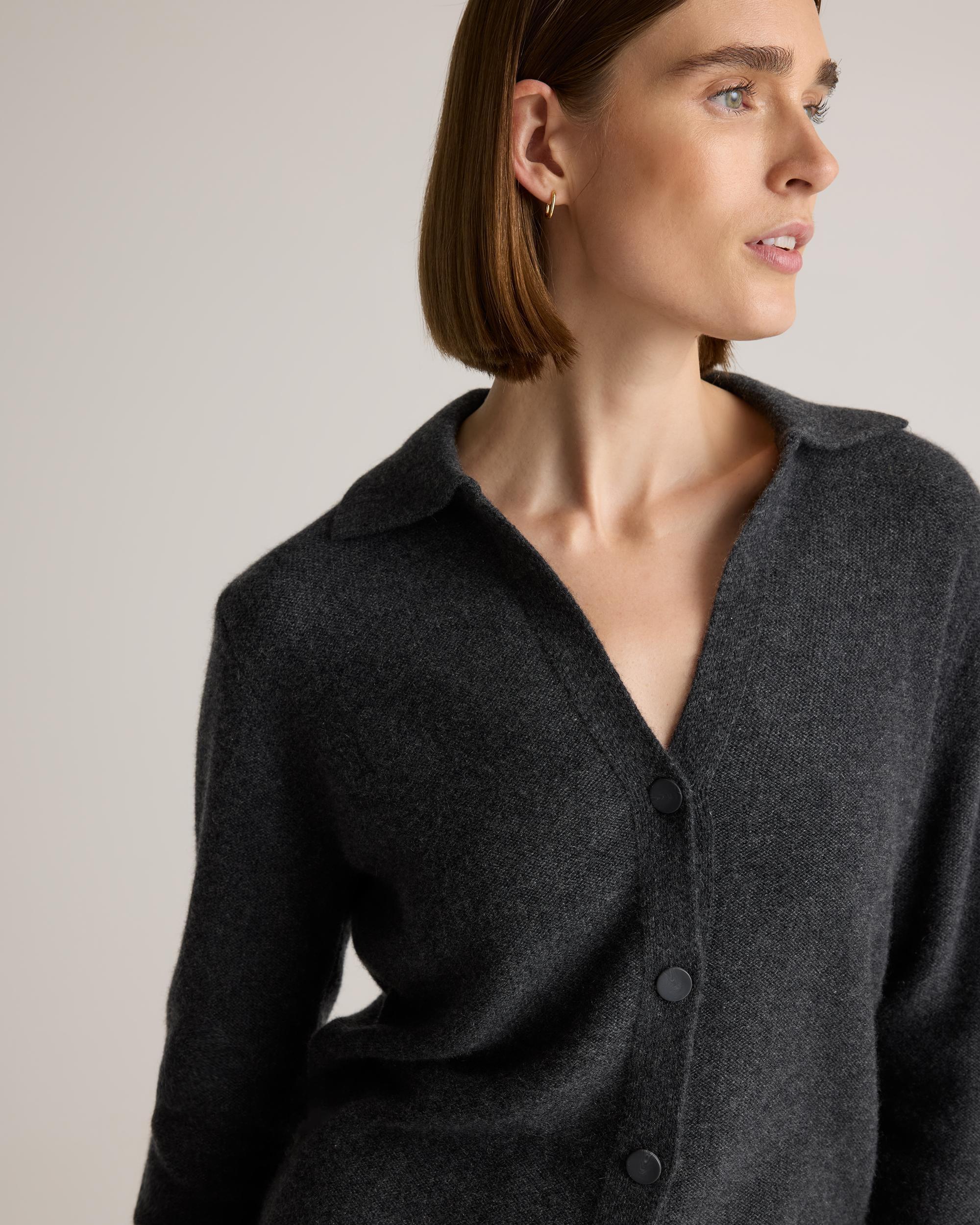 Quince | Women's Mongolian Cashmere Collared Cardigan Sweater Size XS Product Image