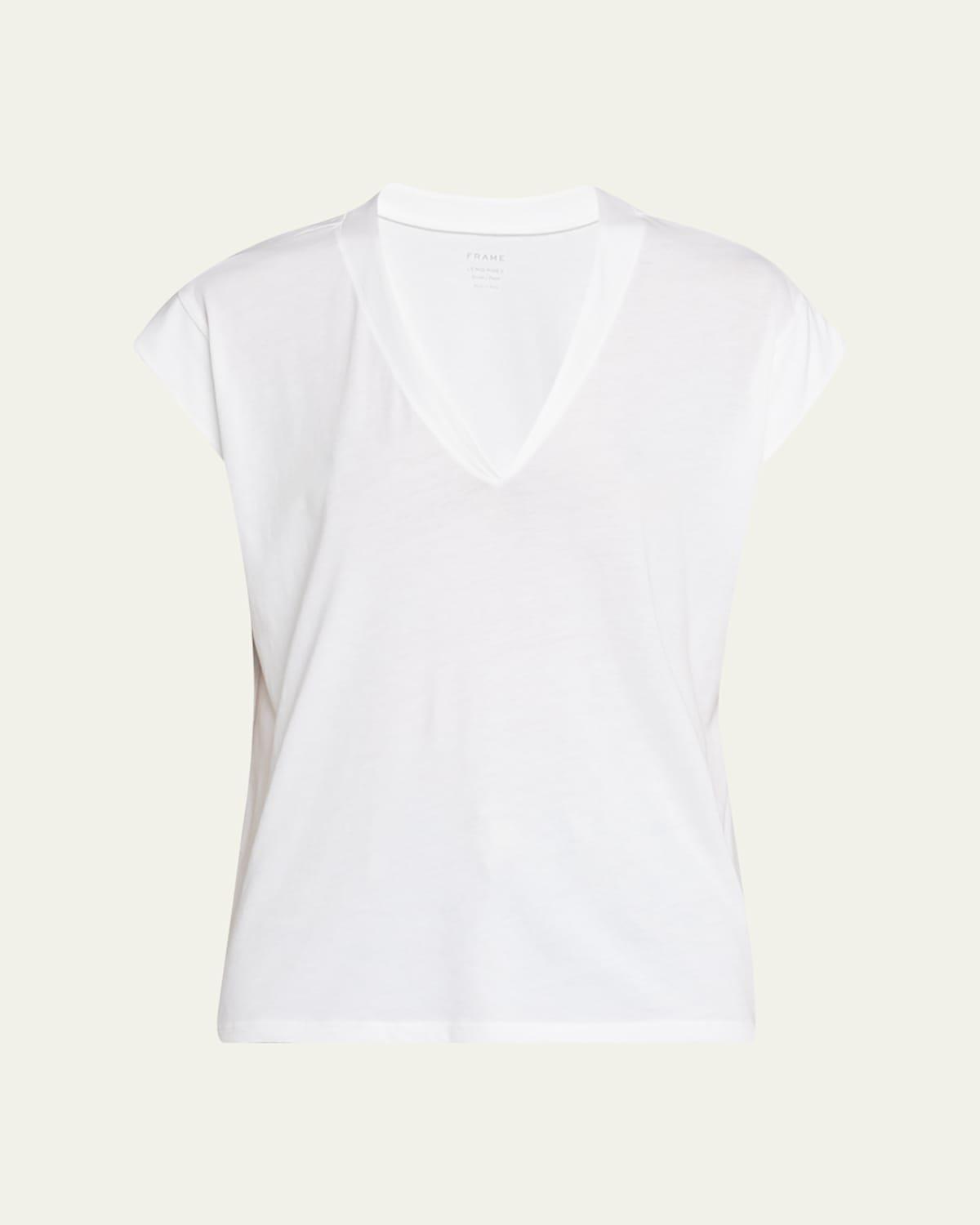 Frame Le Mid Rise V-Neck Tee Product Image