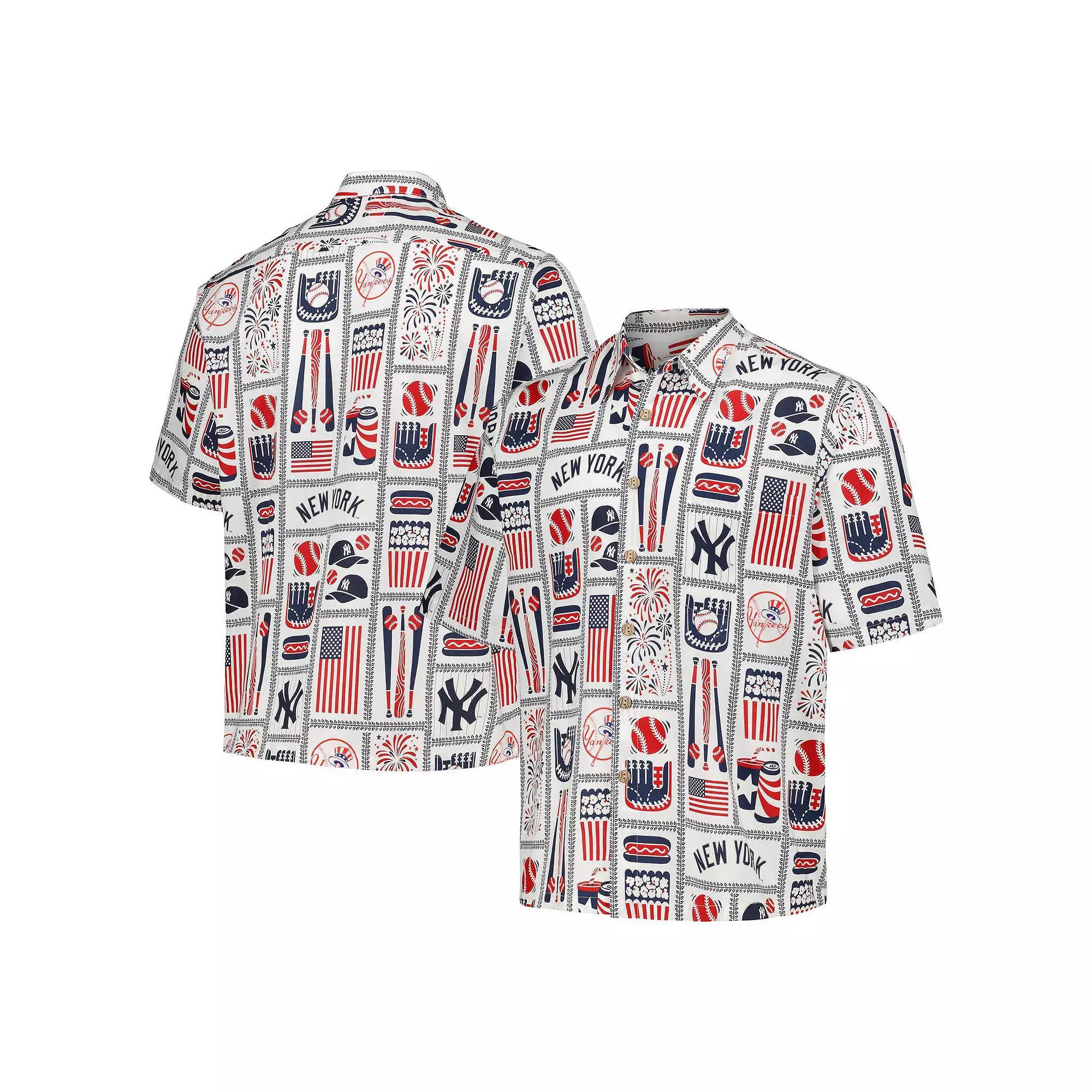 Men's Reyn Spooner White New York Yankees Americana Button-Up Shirt, Size: Small Product Image