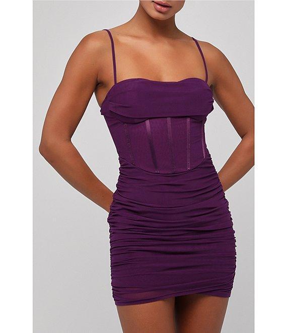 Lulus Galaxy Mesh Corset Bodycon Mini Dress Product Image