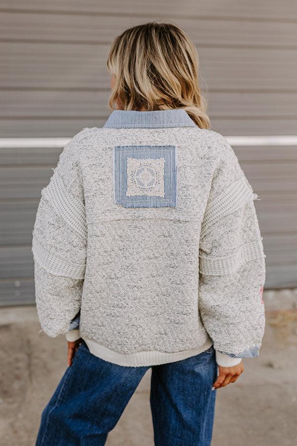 Keeping Cozy Quilted Jacket in Ivory Product Image