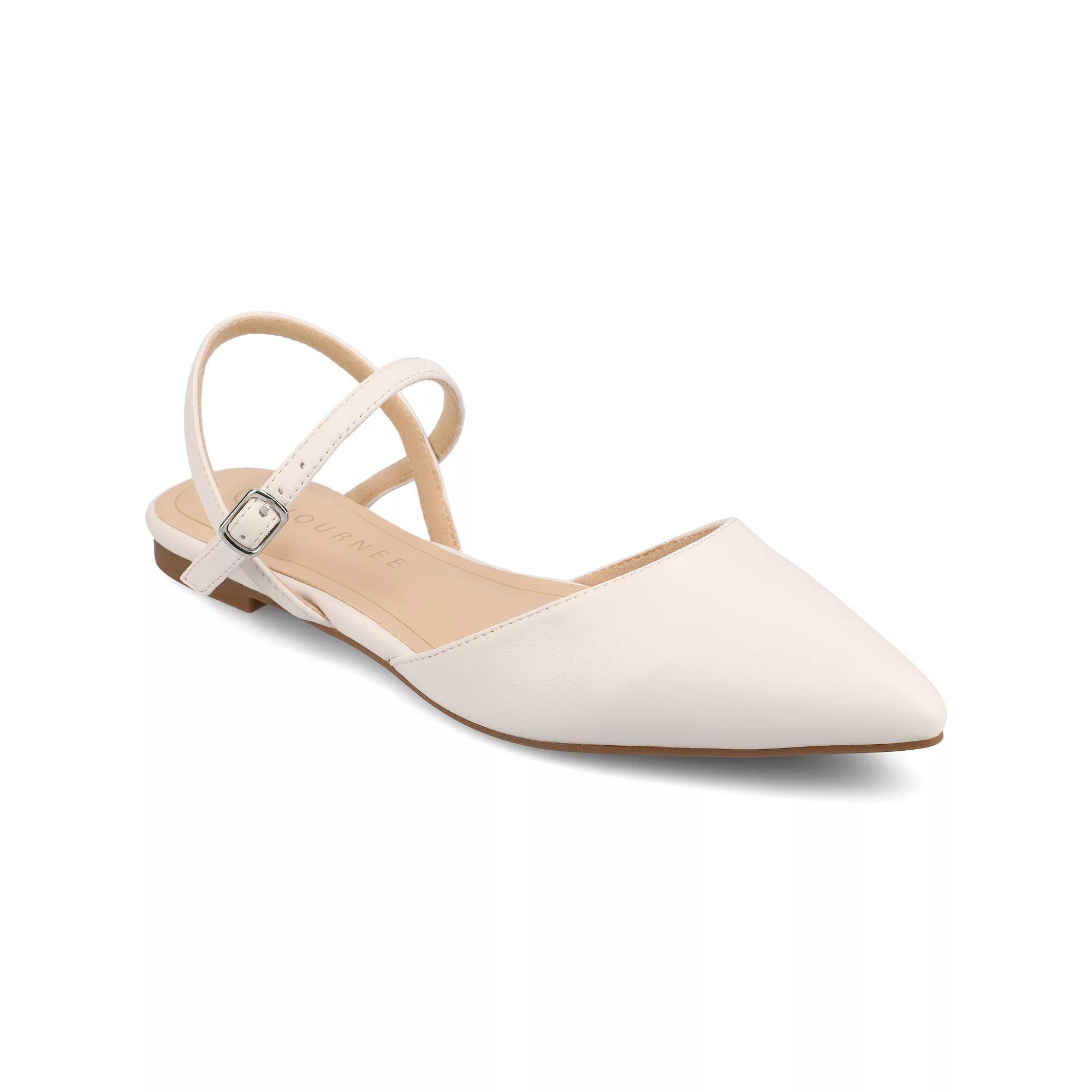 Journee Martine Womens SuperNatural Shades Tru Comfort Foam Dress Flats Ivory Product Image
