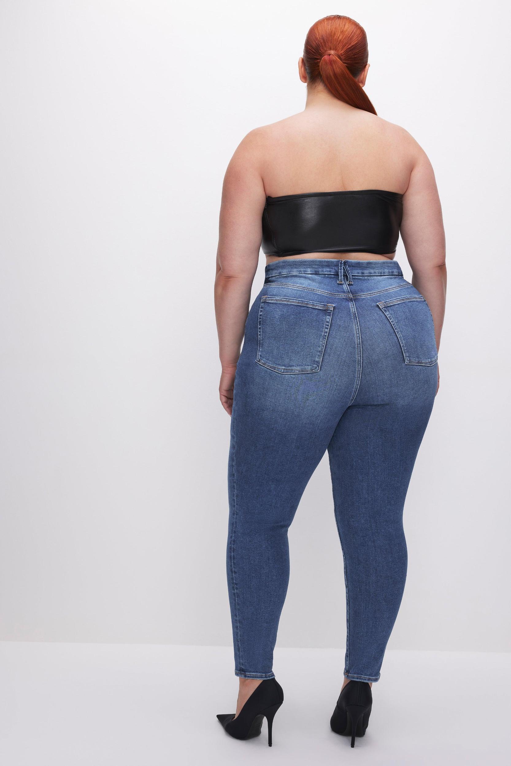 POWER STRETCH PULL-ON SKINNY JEANS | INDIGO490 Product Image