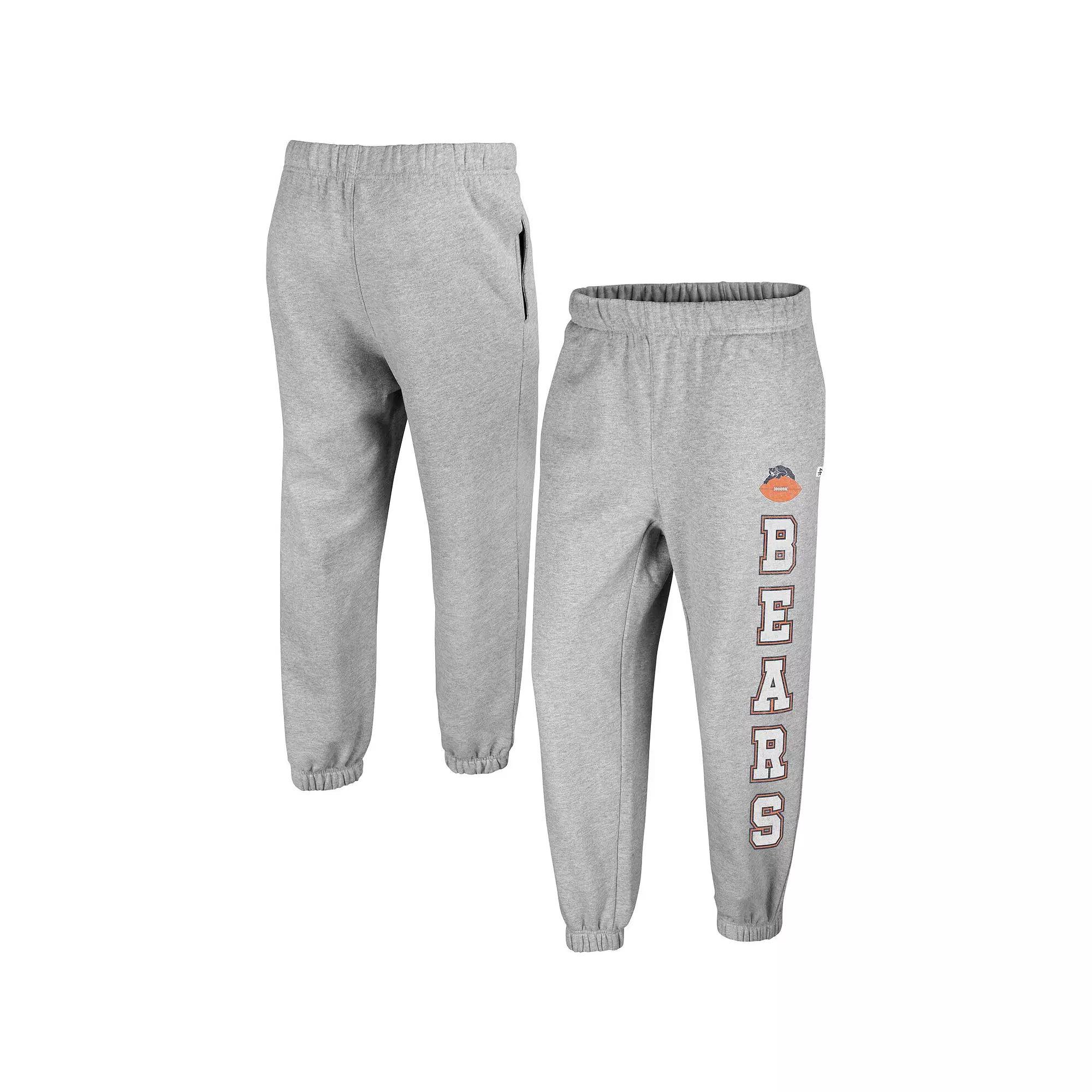 Women's '47 Gray Chicago Bears Double Pro Harper Jogger Sweatpants, Size: Small, Grey Product Image