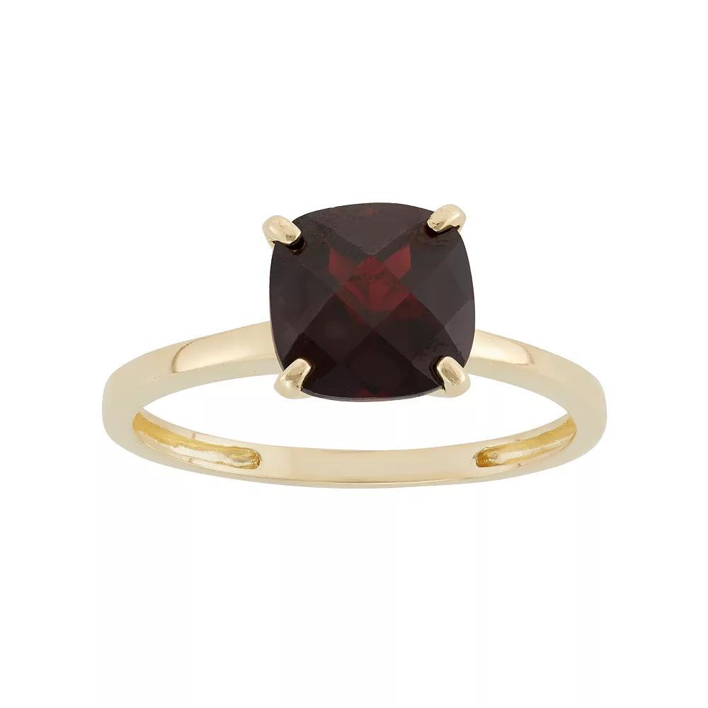 Designs by Gioelli Garnet 10k Gold Ring, Women's, Size: 7, Red Product Image