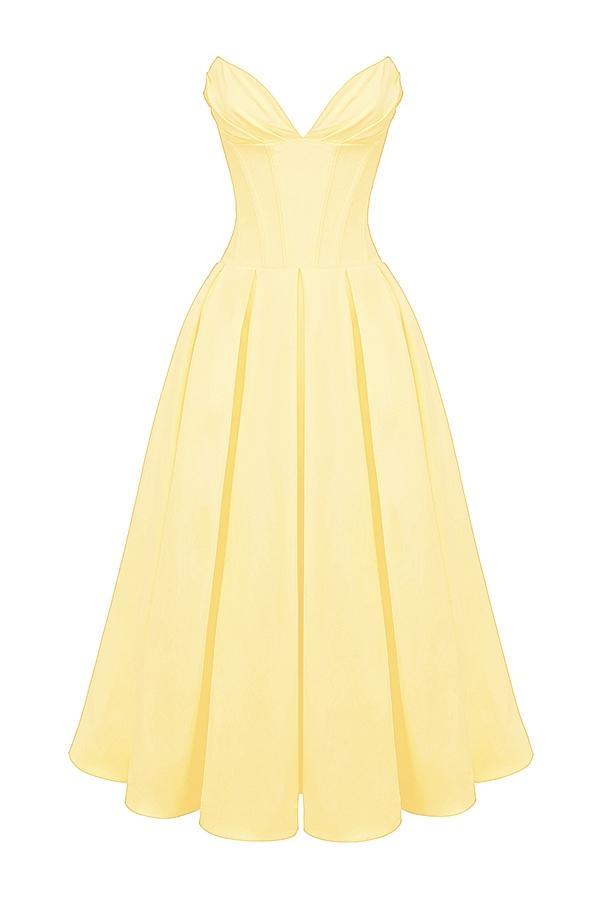 Lady  sunshine strapless tulle midi dress Product Image