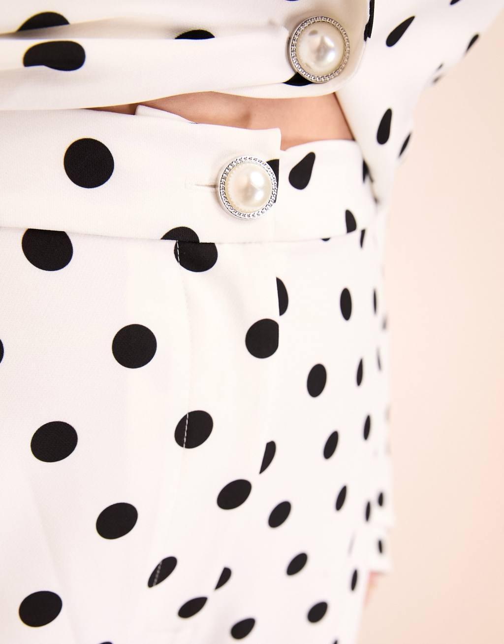 ASOS LUXE Curve tailored suit pants in spot print - part of a set Product Image